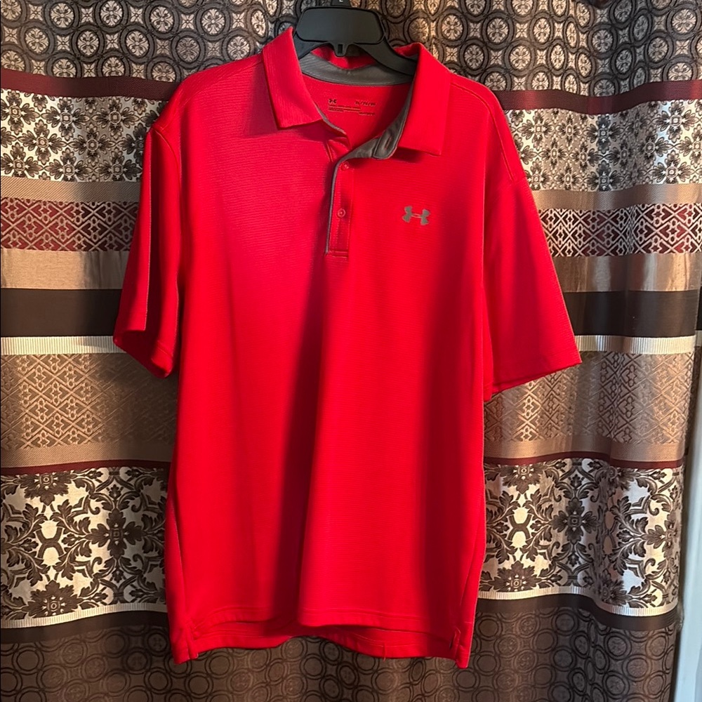 Under Armour Men's Red Polo Shirt